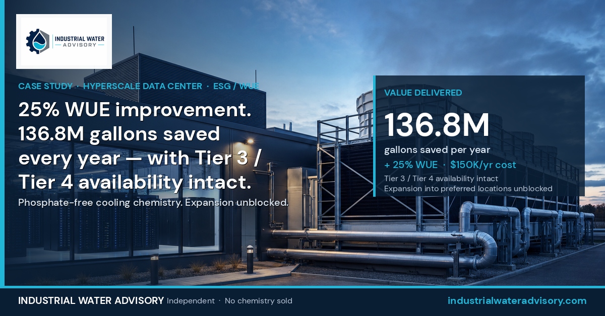 Hyperscale Data Center — 25% WUE Improvement